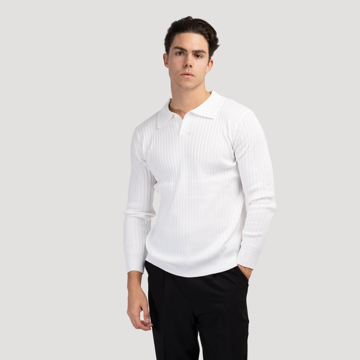 Lorenzo™ | Polo a maniche lunghe con scollo a V