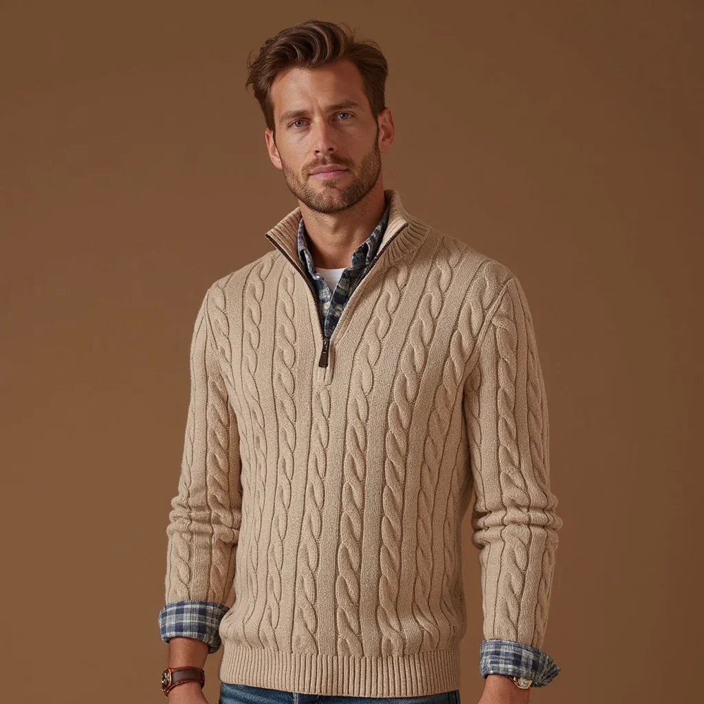 Matteo™ | Pullover a Treccia con Zip